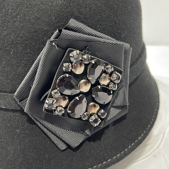 Women’s Raffaello Bettini Wool Hat Made In Italy black studded main image 5